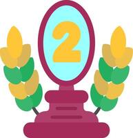 2nd Prize Flat Icon vector