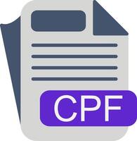 CPF File Format Flat Icon vector
