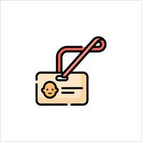 Id card icon with a person's face on it vector