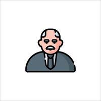 A man with a mustache and a tie on his face vector