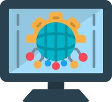 Digital Transformation Flat Icon vector