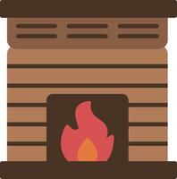 Fireplace Flat Icon vector