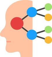 Neural Network Flat Icon vector
