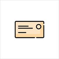 A flat icon of a credit card vector