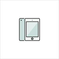 A tablet computer icon on a white background vector