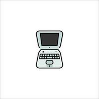 A laptop computer icon on a white background vector