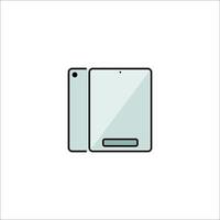 A tablet computer icon on a white background vector