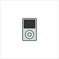 An mp3 player icon on a white background vector