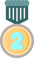 2nd Prize Flat Icon vector