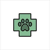 A pet paw icon on a white background vector