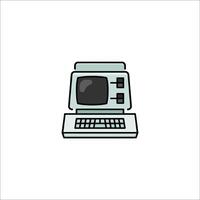 An icon of a computer on a white background vector