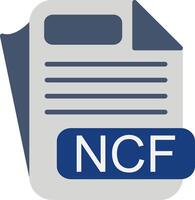 NCF File Format Flat Icon vector