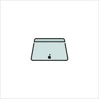 An apple logo on a white background vector