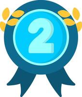 2nd Prize Flat Icon vector