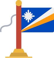 Marshall Island Flag Flat Icon vector