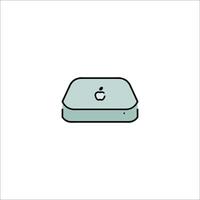 An apple computer on a white background vector