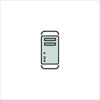 A computer icon on a white background vector