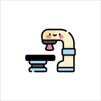A cartoon character is holding a toothbrush vector