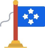 Micronesia Flag Flat Icon vector