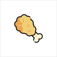 A chicken wing icon on a white background vector