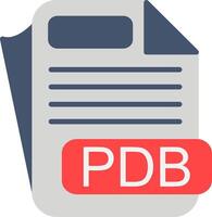 PDB File Format Flat Icon vector