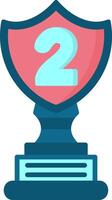 2nd Prize Flat Icon vector