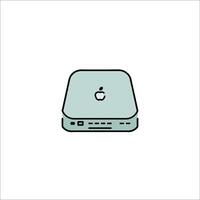 An apple computer icon on a white background vector