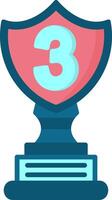 3rd Prize Flat Icon vector