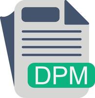 DPM File Format Flat Icon vector