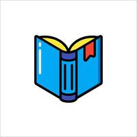 A book icon with a red ribbon on it vector