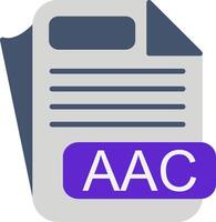 AAC File Format Flat Icon vector