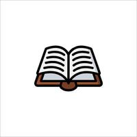 An open book icon on a white background vector
