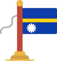 Nauru Flag Flat Icon vector