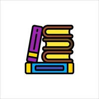 A stack of books icon on a white background vector