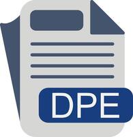 DPE File Format Flat Icon vector