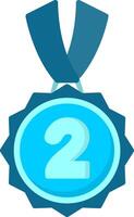 2nd Prize Flat Icon vector