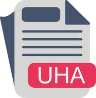 UHA File Format Flat Icon vector