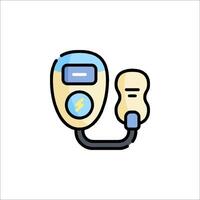 A medical device with a light and a cord vector