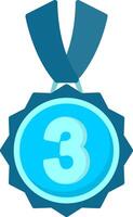3rd Prize Flat Icon vector
