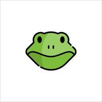 A green frog icon on a white background vector
