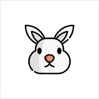 A bunny head icon on a white background vector