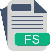 FS File Format Flat Icon vector