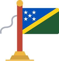 Solomon Island Flag Flat Icon vector