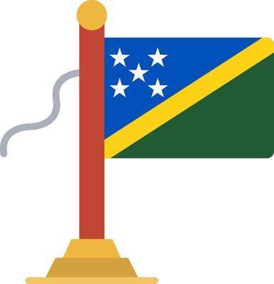 Solomon Island Flag Flat Icon