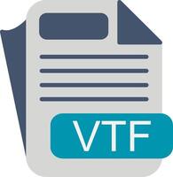 VTF File Format Flat Icon vector