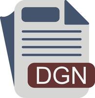 DGN File Format Flat Icon vector