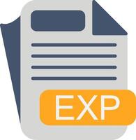 EXP File Format Flat Icon vector