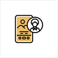 A phone with a person on it and a person in the background vector