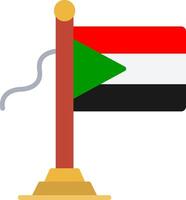 Sudan Flag Flat Icon vector