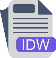 IDW File Format Flat Icon vector